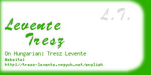levente tresz business card